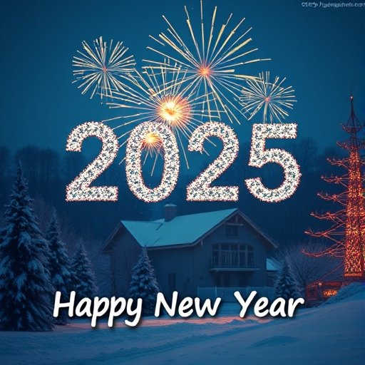Happy New Year fireworks