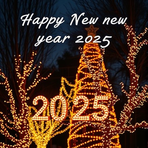 veiw of decorated trees