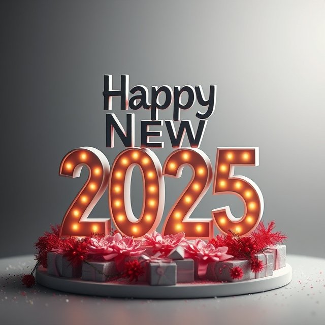 A stunning Happy New year sculpture