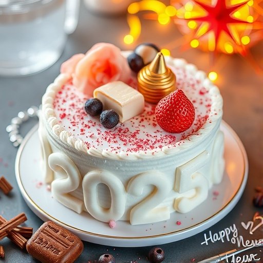 beautiful decorated cake with fruits
