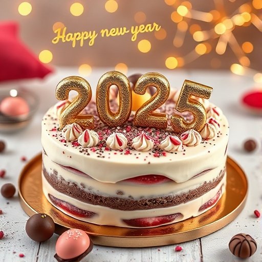 a festive cake decorated with icing