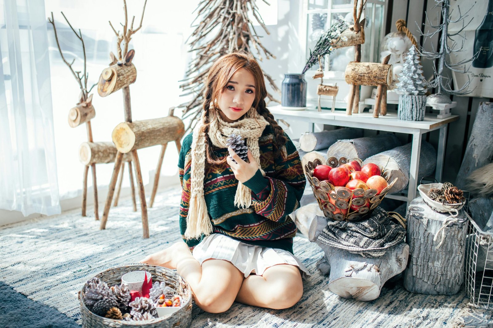 A girl in Christams party vibe