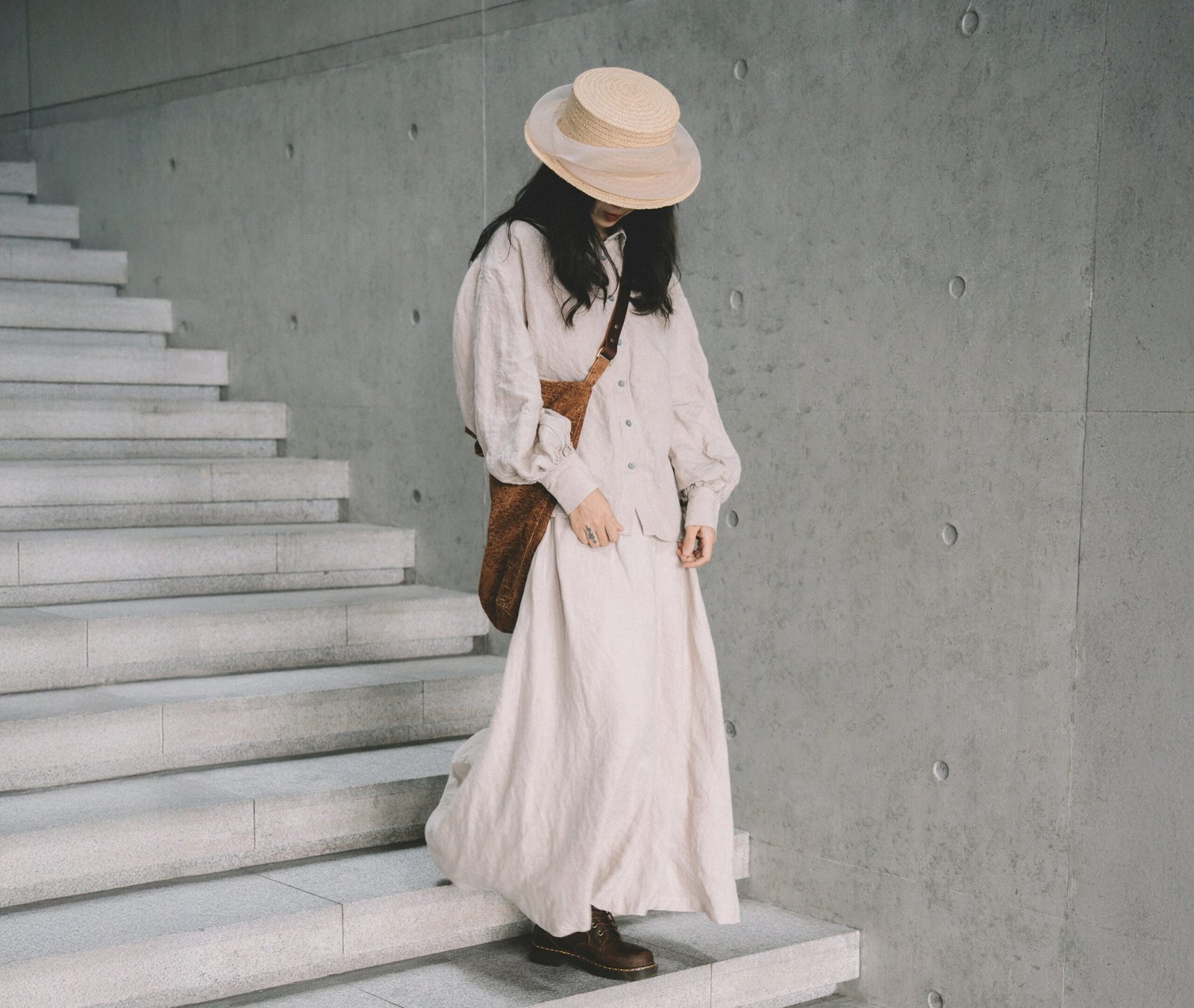 beige dress
