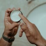 Holding a Cold cream