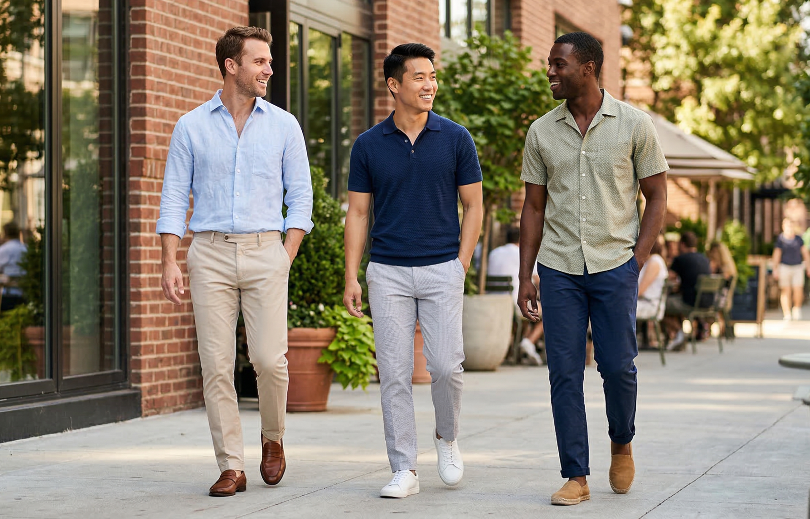 business casual men summer