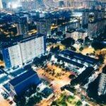 Ariel view of a smart city
