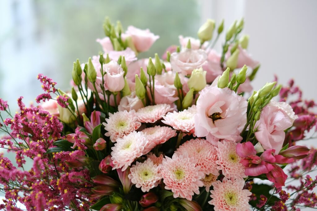 a bunch of flowers